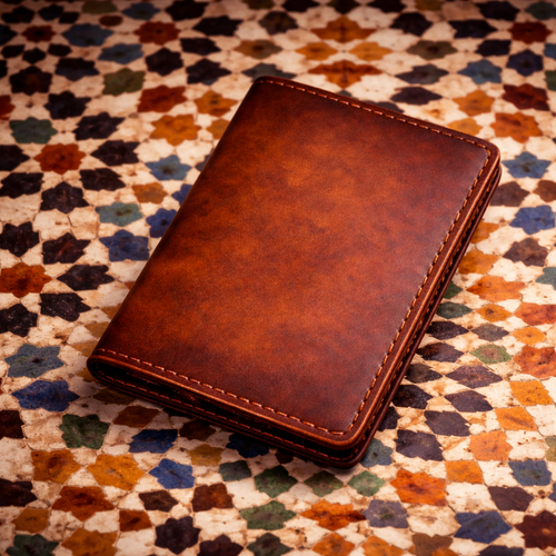 محفظة جلد طبيعي