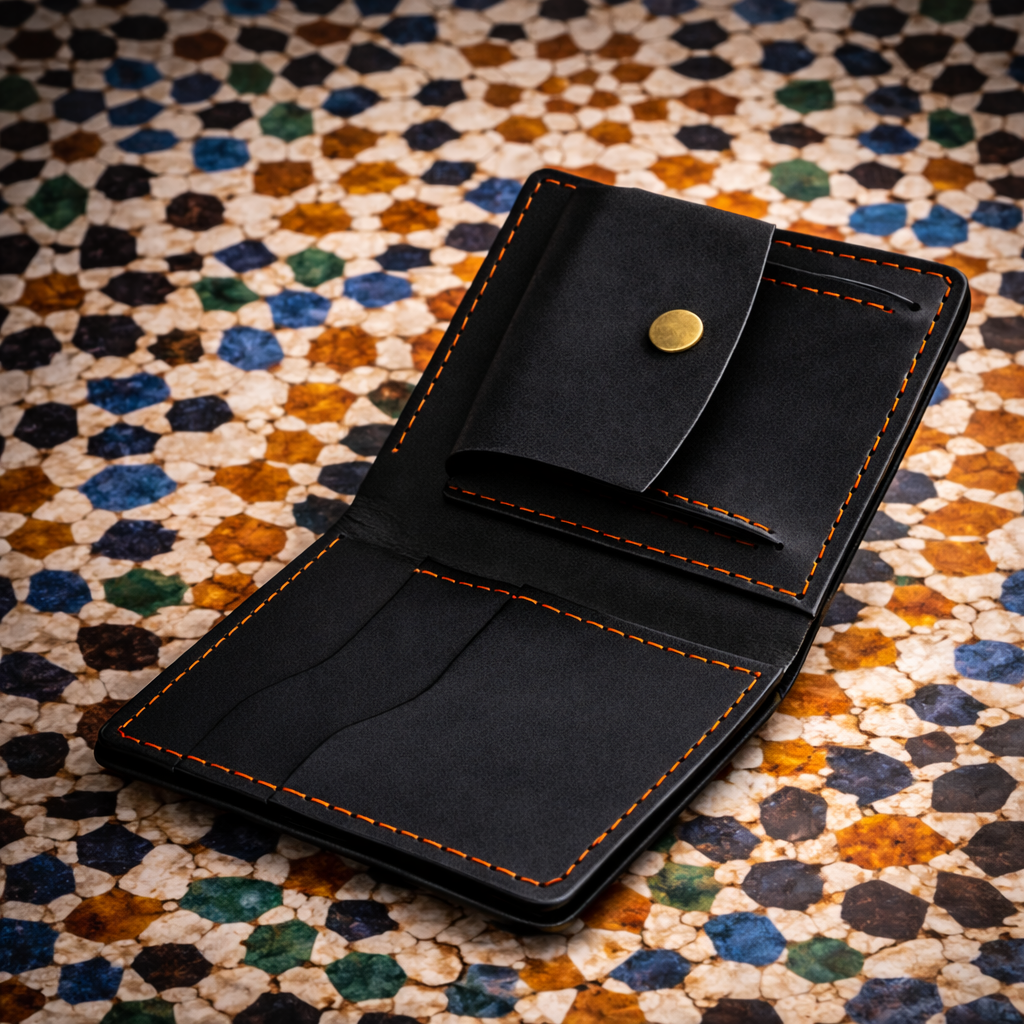 محفظة رجالية من الجلد الطبيعي