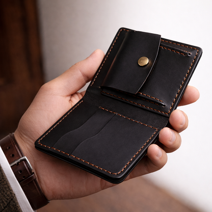محفظة رجالية من الجلد الطبيعي