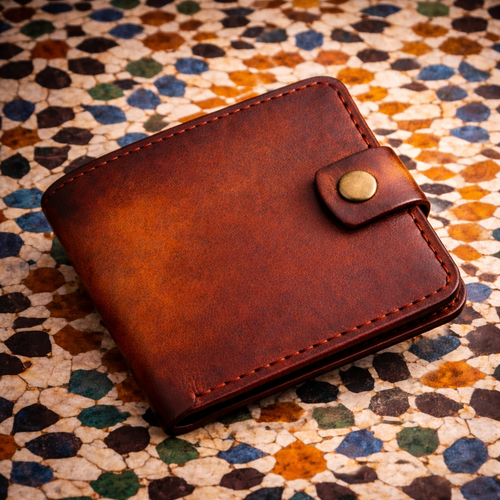 محفظة رجالية من الجلد الطبيعي