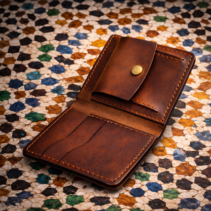 محفظة رجالية من الجلد الطبيعي