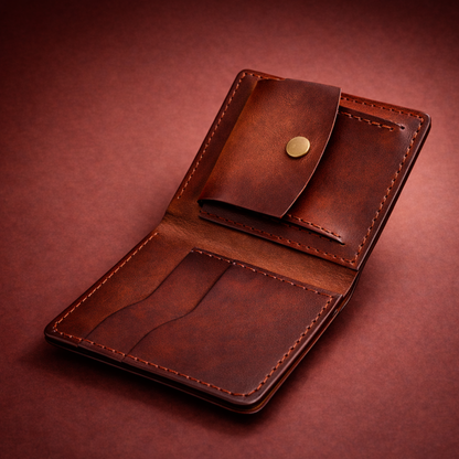 محفظة رجالية من الجلد الطبيعي