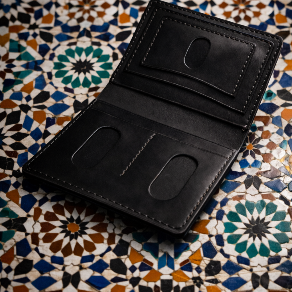 محفظة جلد طبيعي