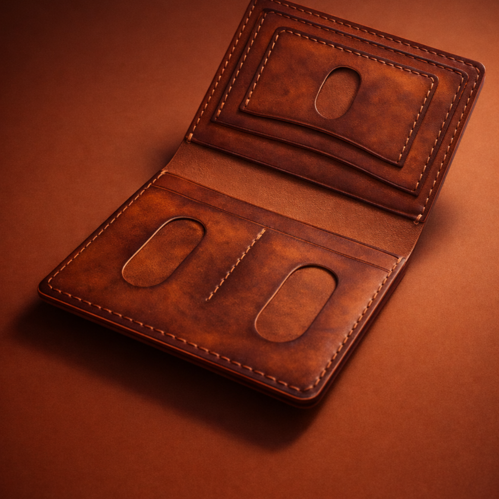 محفظة جلد طبيعي