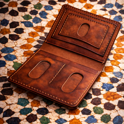 محفظة جلد طبيعي